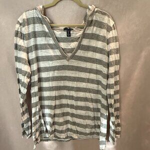 Gap striped hooded long sleeve